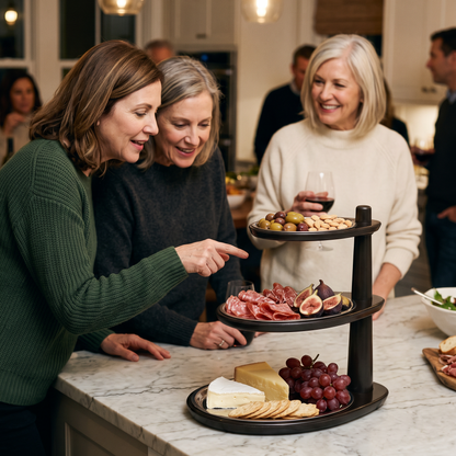 3-Tier Rotating Serving Stand