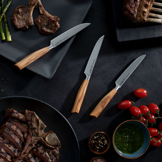 Oliva Elite Fine Edge Steak Knife Sets • 4 Piece
