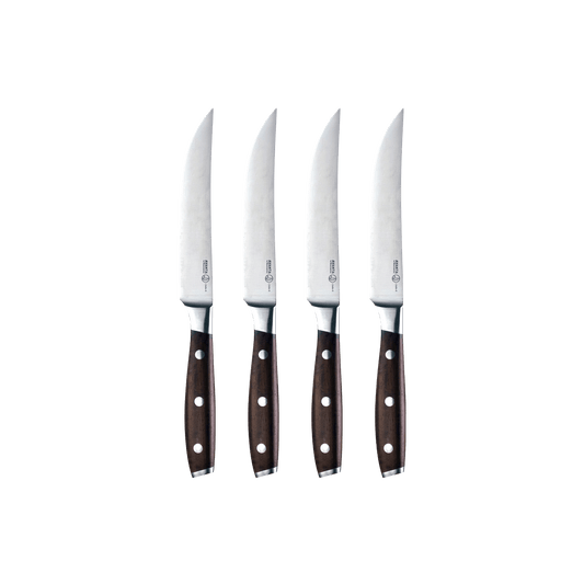 Avanta Smoked Teak Steak Knife Set - 4 Piece