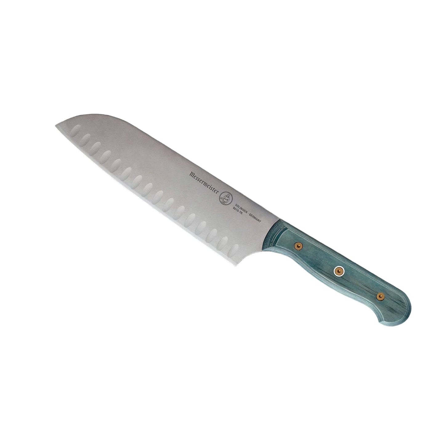 Custom Blue Kullens Santoku Knife - 7"