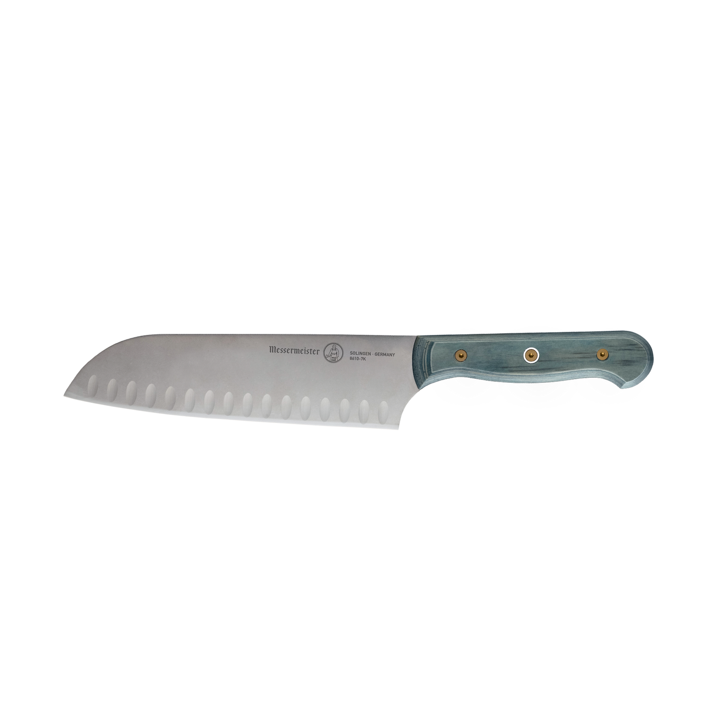 Custom Blue Kullens Santoku Knife - 7"