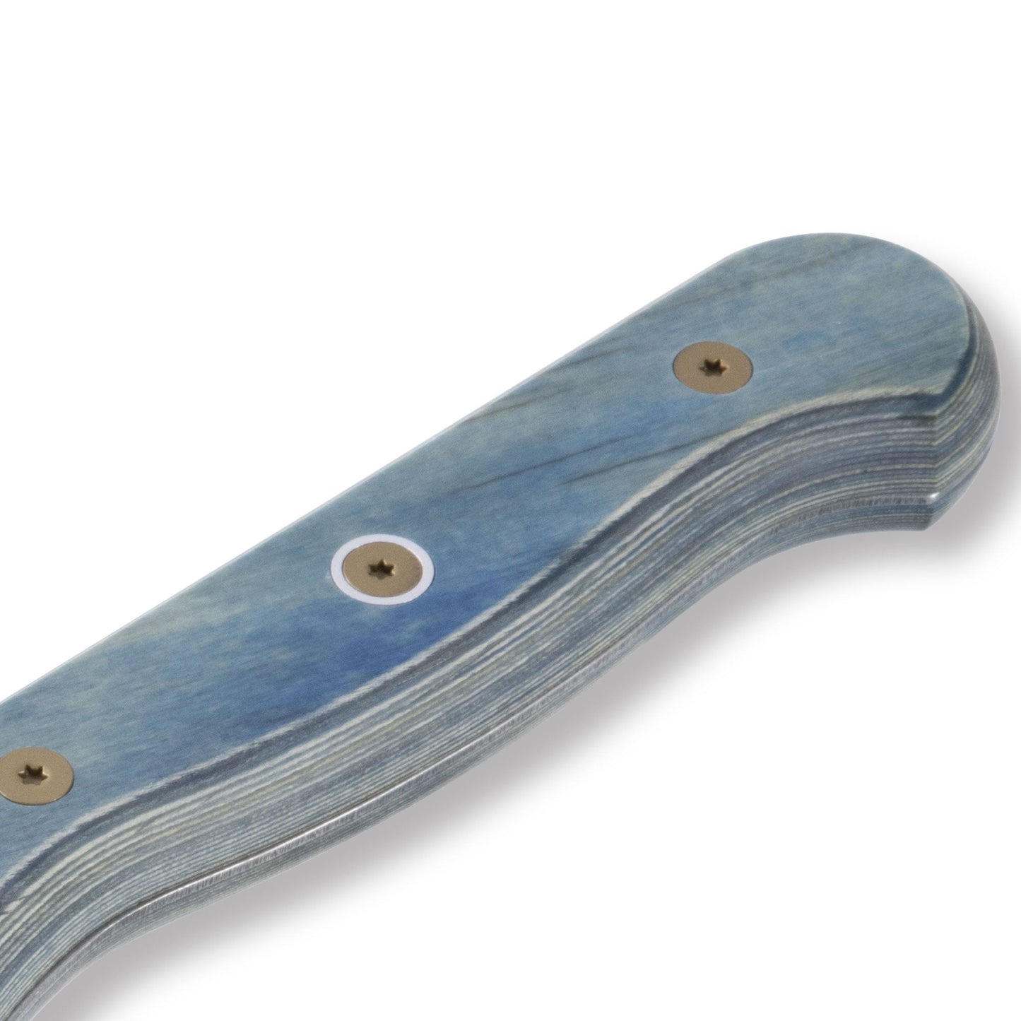 Custom Blue Scalloped Offset Knife - 8"