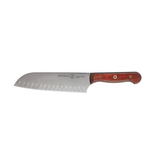 Custom Red Kullens Santoku Knife - 7"