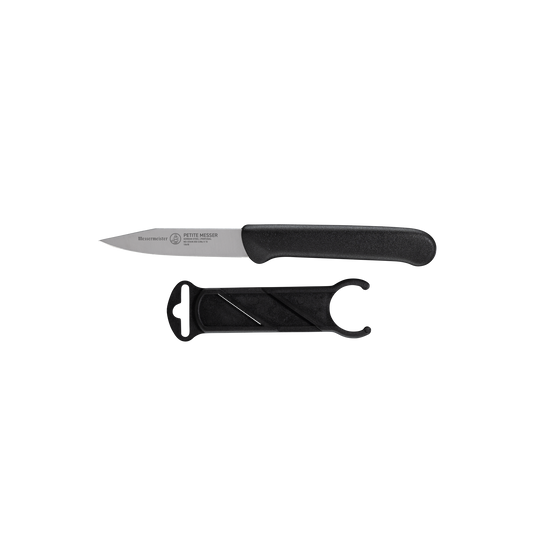 Black Clip Point Parer with Matching Sheath - 3"