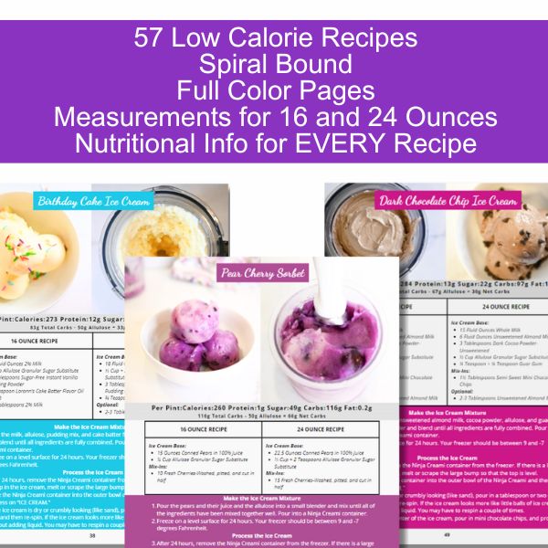 57 Low Calorie Ninja Creami Recipes-Digital Download