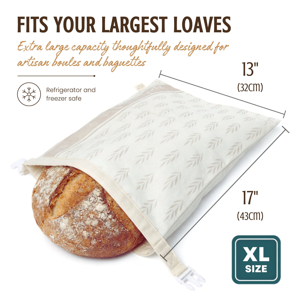 Reusable Beeswax Bread Bags for Homemade Bread & Sourdough