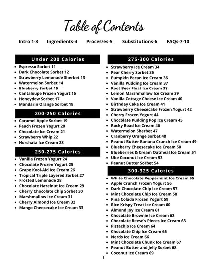 57 Low Calorie Ninja Creami Recipes-Print at Home Download