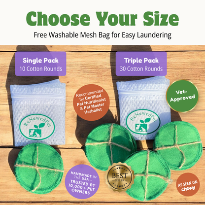 4-ALL PETS REUSABLE COTTON PADS