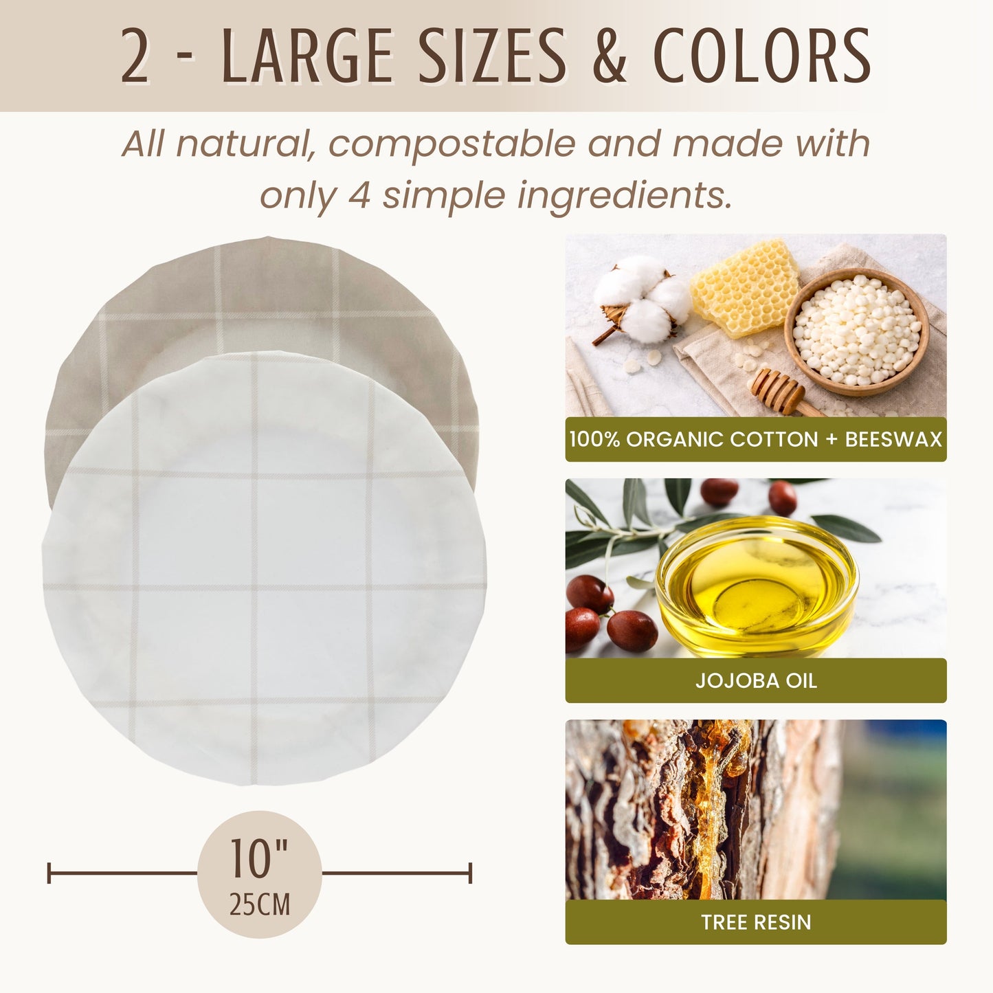 Reusable Beeswax Bowl Covers for Bread Proofing
