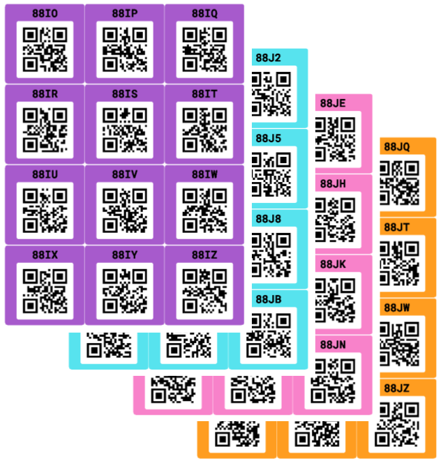 Smart Labels QR Code Stickers Pack of 48 (Modern) Made in USA - QR Code Labels for Storage & Inventory Tracking, Storage Unit Organization, App Stickers for Inventory Organization & Moving Supplies