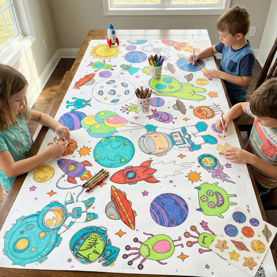 Space  Coloring Tablecloth