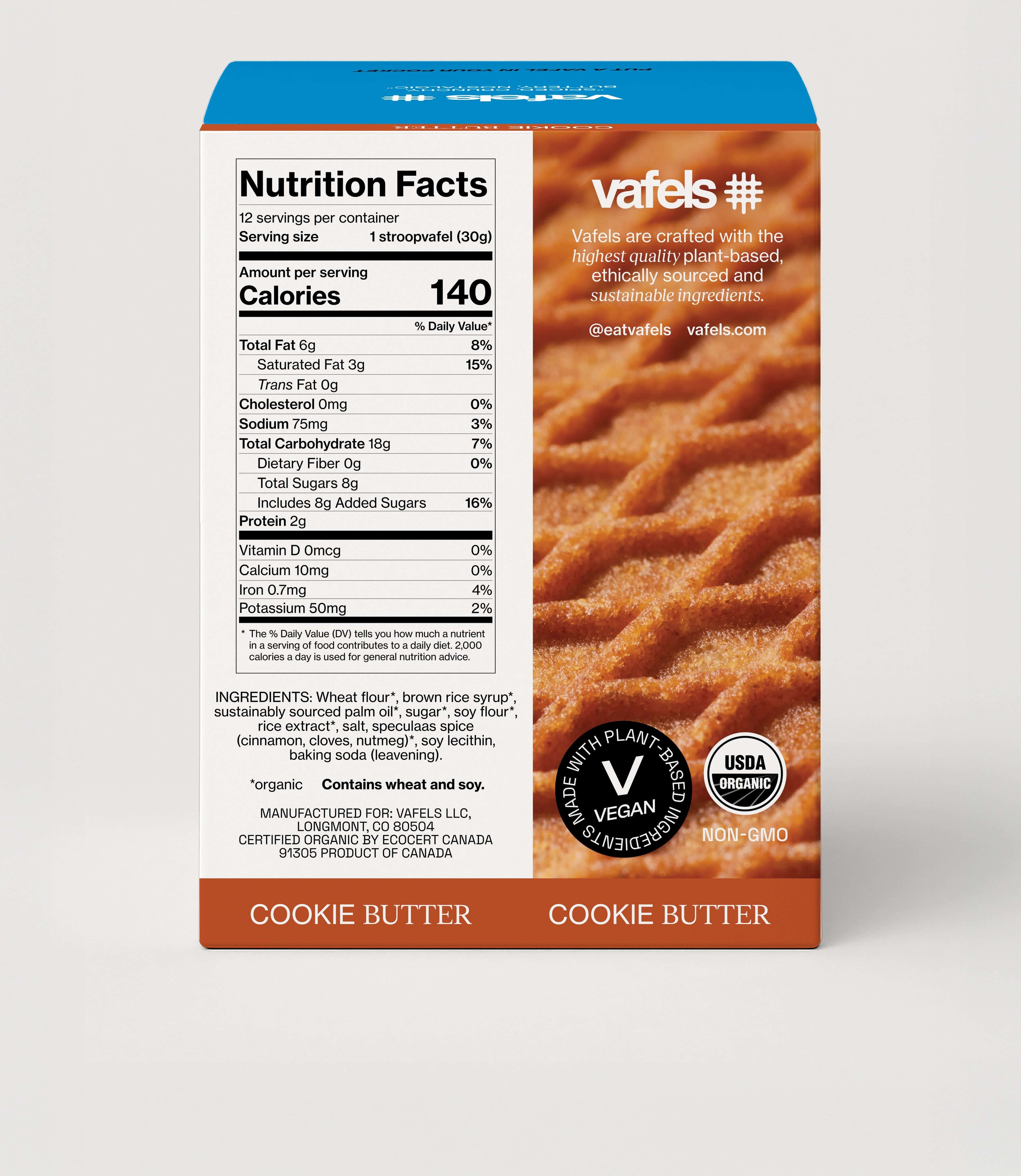 Cookie Butter (Speculoos) Stroopvafels - Box of 12 - New Blue Packaging!!