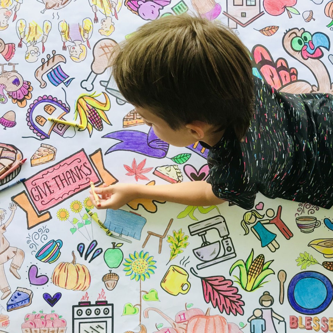 Thanksgiving Coloring Tablecloth