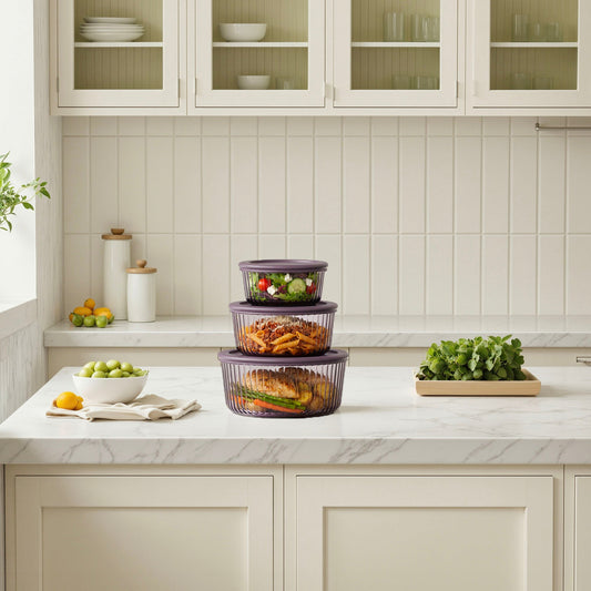 Tinted Round Container Set