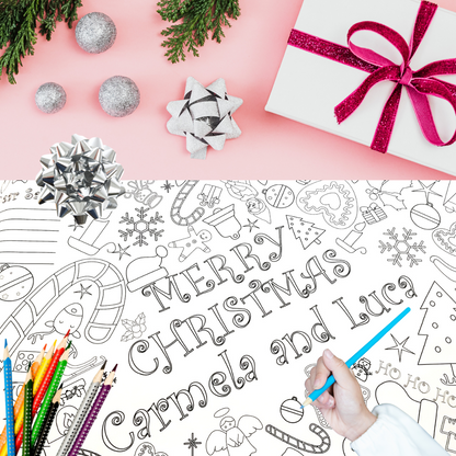 Christmas Coloring Tablecloth