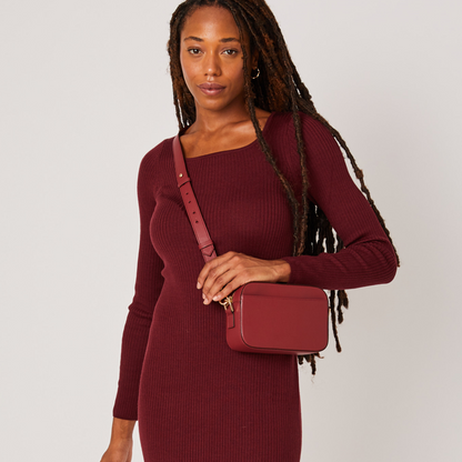 Gala Crossbody Camera Bag (Wine)