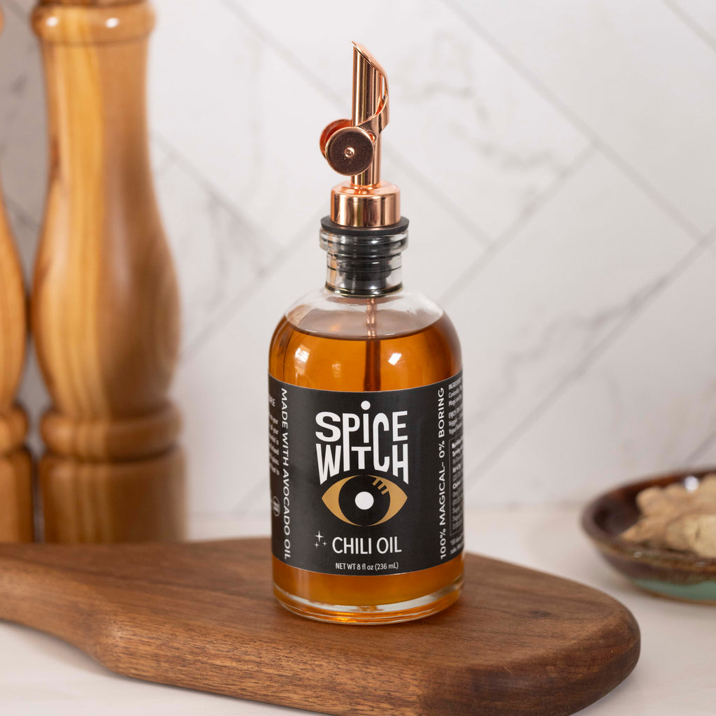 Chili Oil + Spout- Spicy Cooking Oil with Kitchen Spout