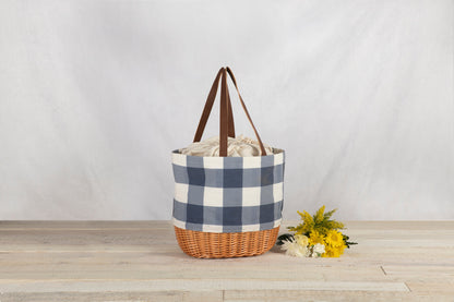 Coronado Canvas and Willow Basket Tote