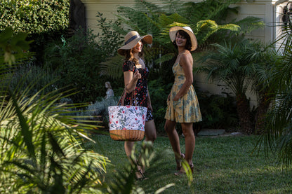 Coronado Canvas and Willow Basket Tote