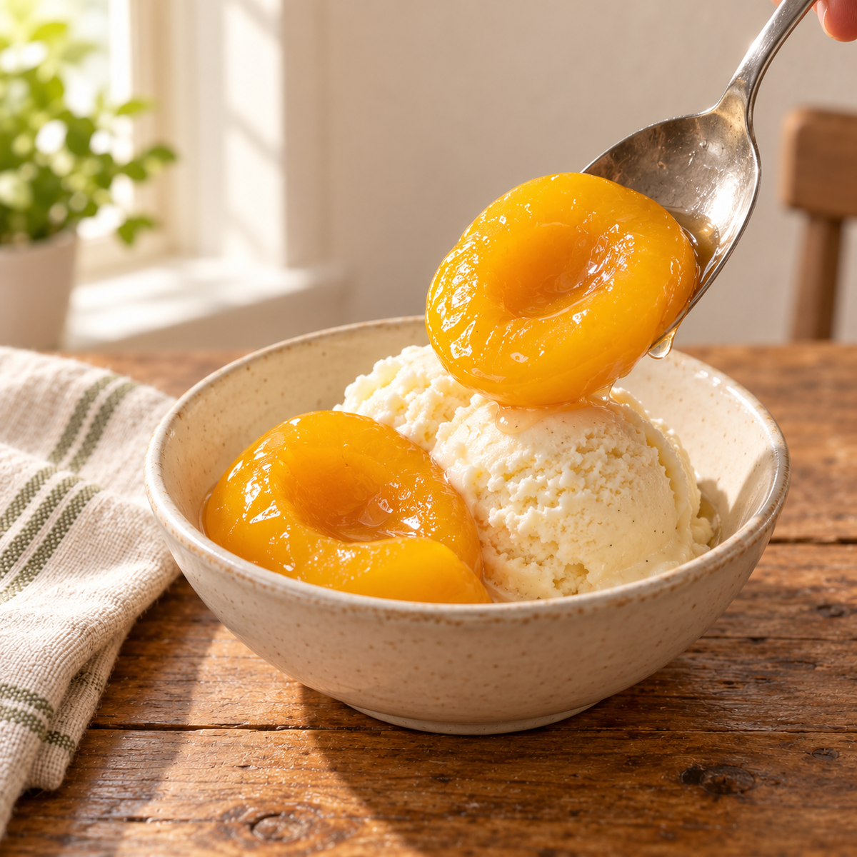 Vanilla Bean Peaches in Syrup | 32 oz