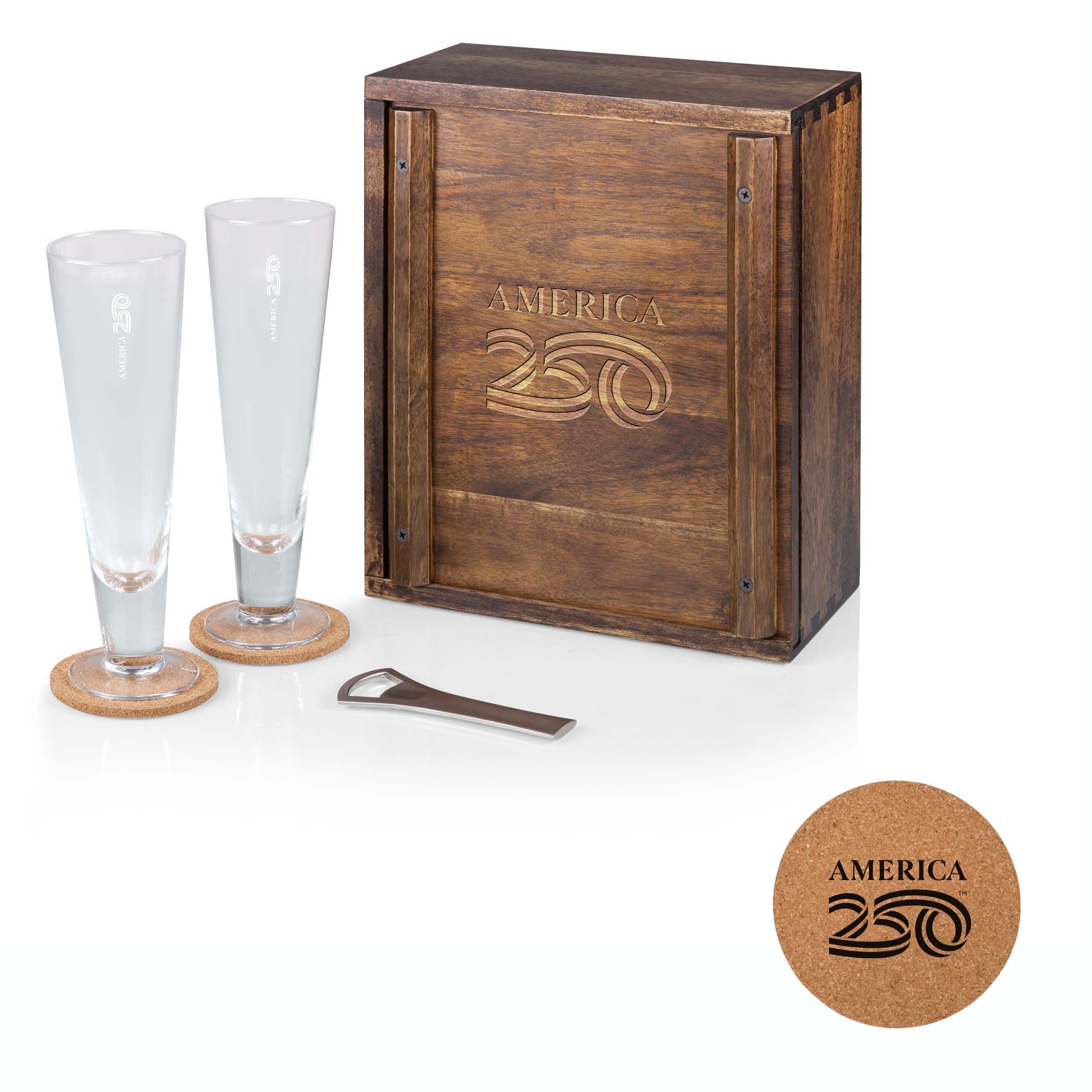 America250 America 250 - Pilsner Beer Glass Gift Set