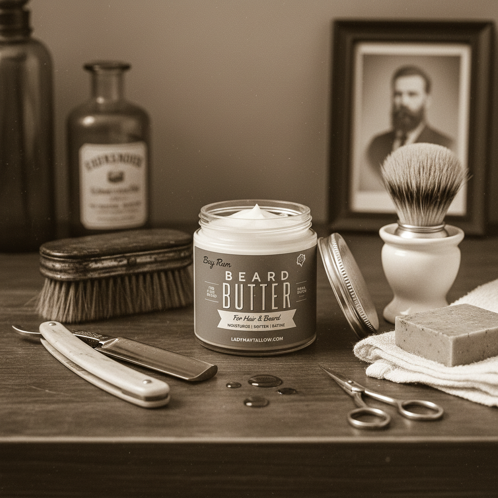 Tallow Man Bay Rum Beard + Body Butter | Men's Grooming | Grass-Fed Tallow | 9oz