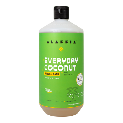 Alaffia EveryDay Coconut Bubble Bath, Purely Coconut  32oz