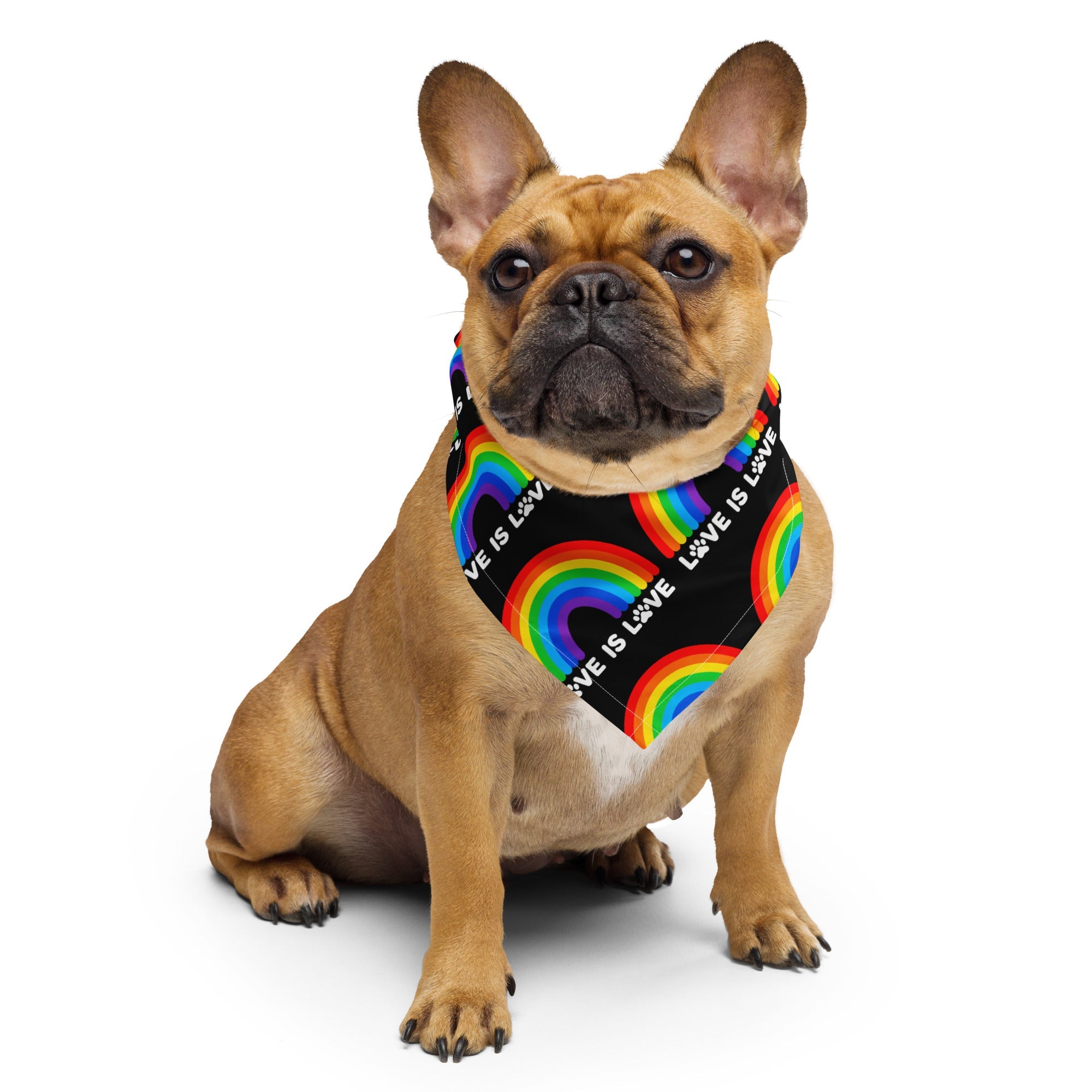 Love is Love Black All-over Print Bandana