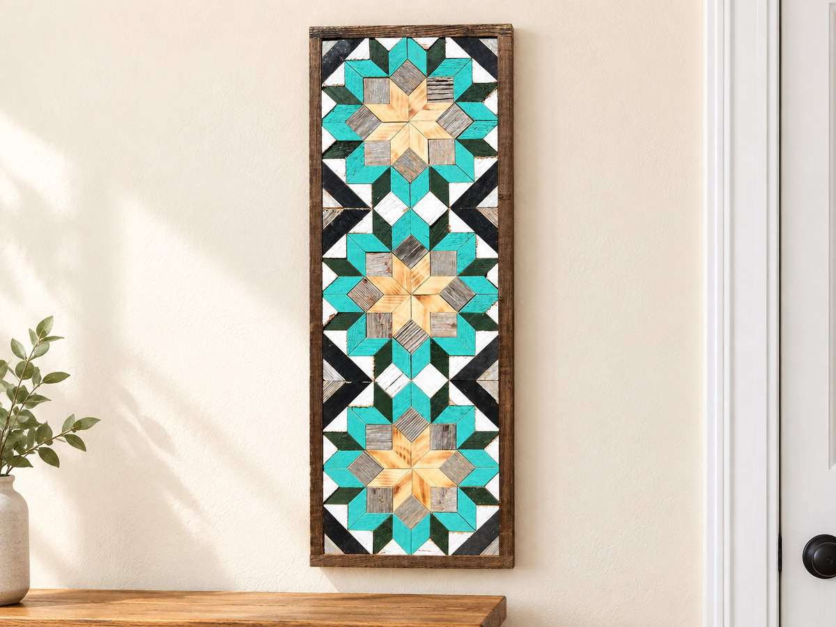 Amish-Made Barn Quilt Banner | 10.5 × 30 in