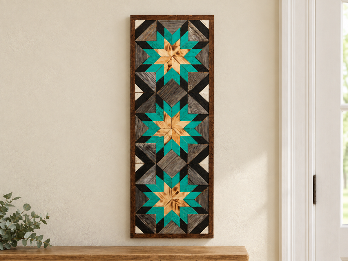 Amish-Made Barn Quilt Banner | 10.5 × 30 in