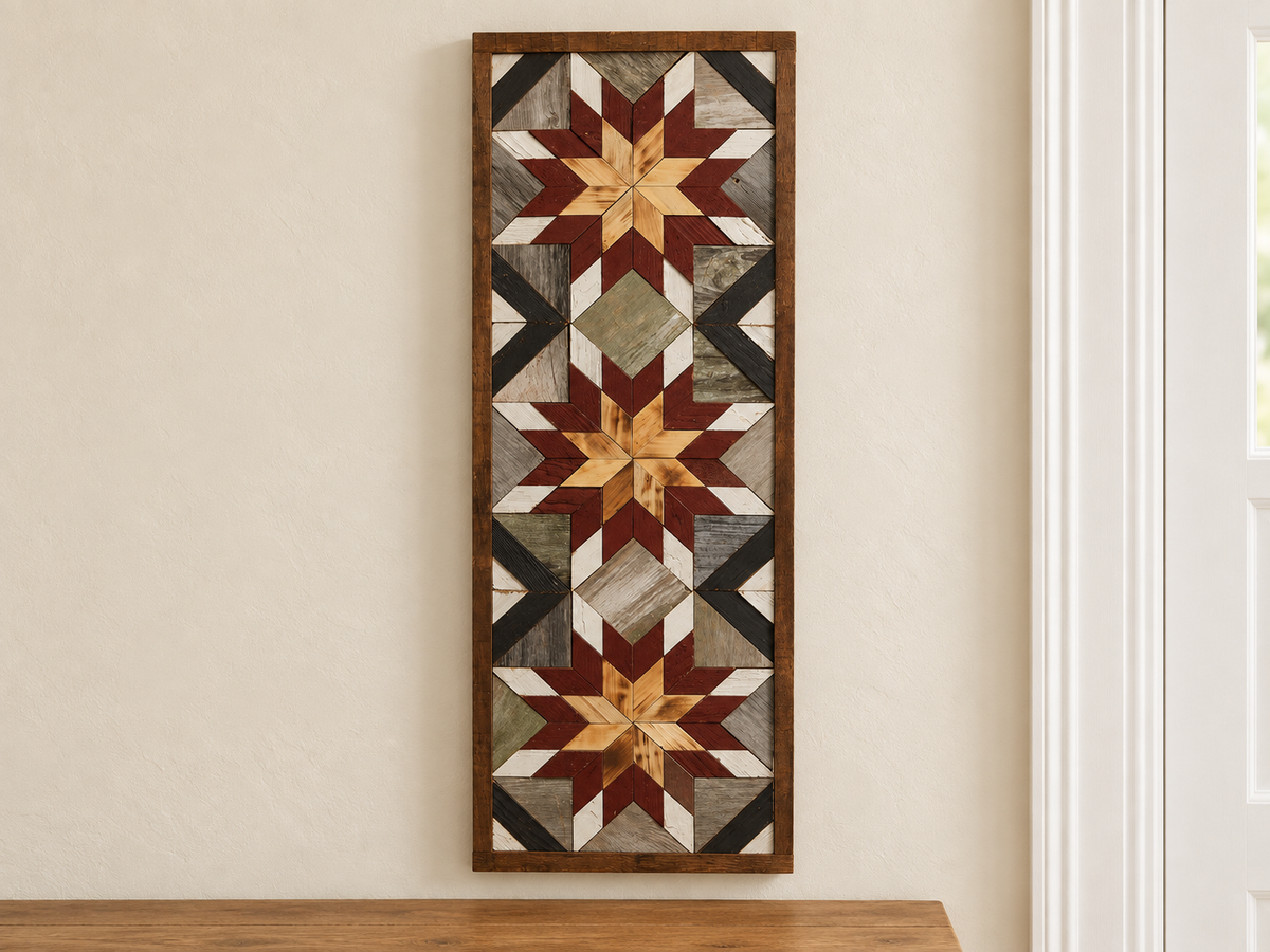 Amish-Made Barn Quilt Banner | 10.5 × 30 in