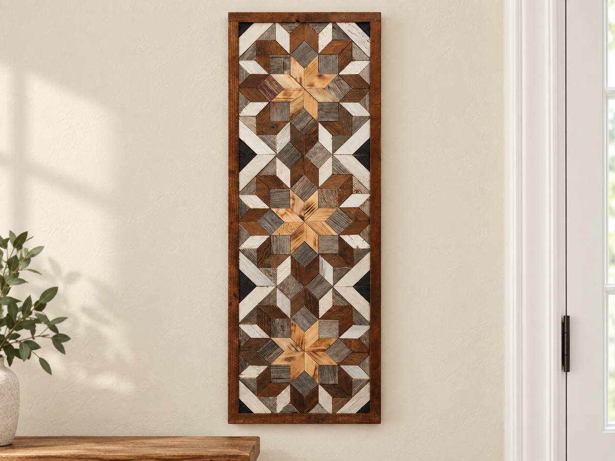Amish-Made Barn Quilt Banner | 10.5 × 30 in