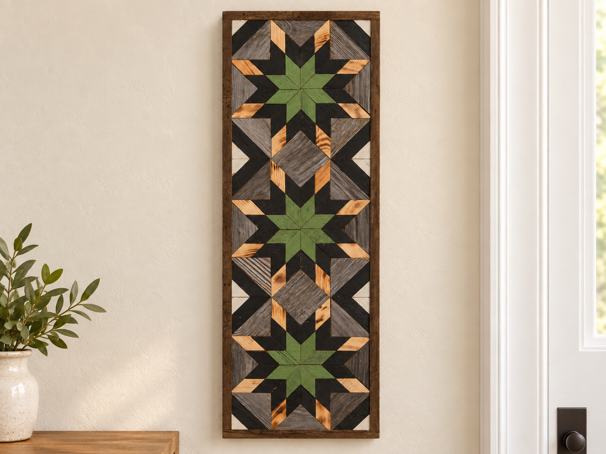 Amish-Made Barn Quilt Banner | 10.5 × 30 in