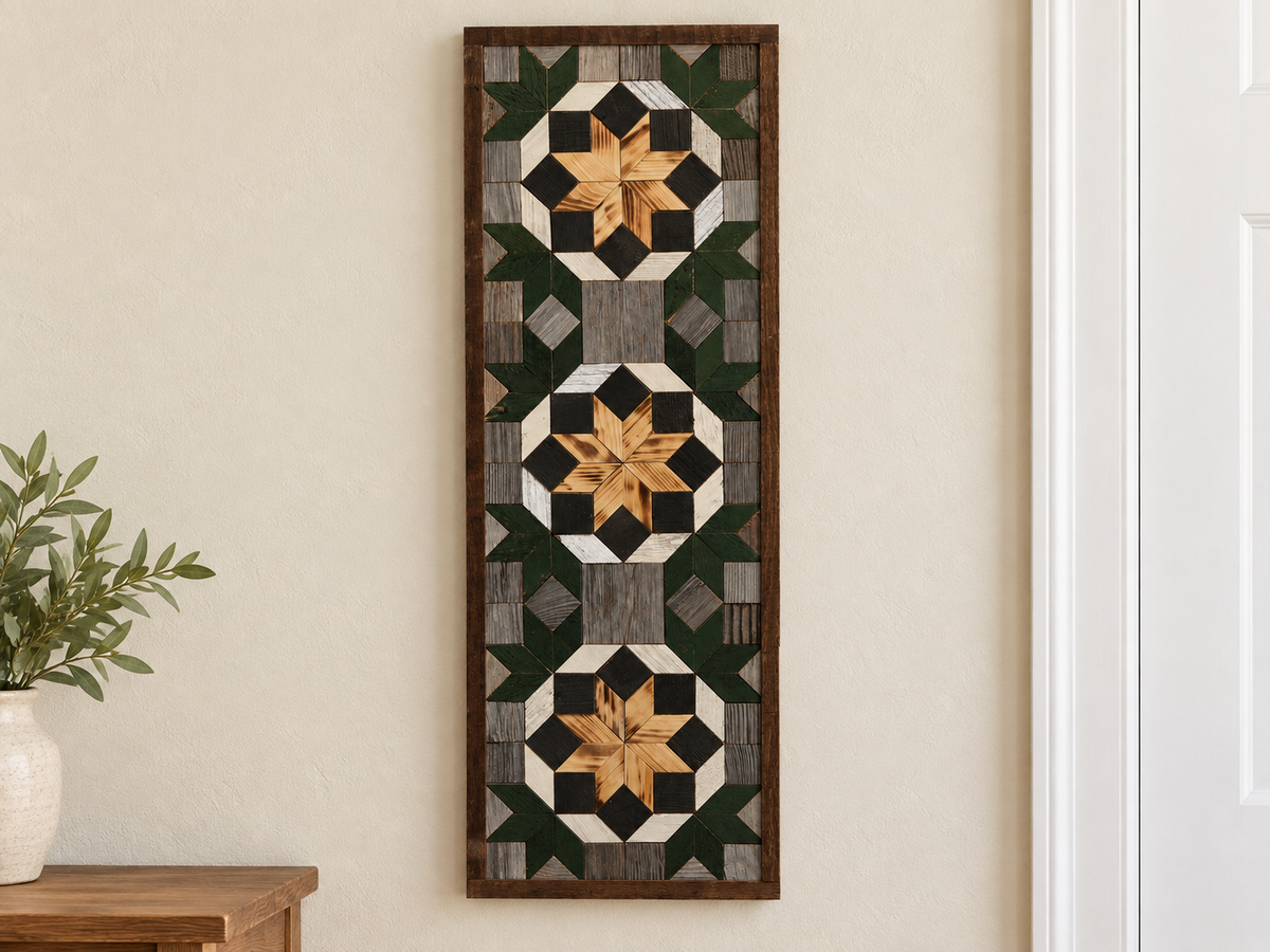 Amish-Made Barn Quilt Banner | 10.5 × 30 in