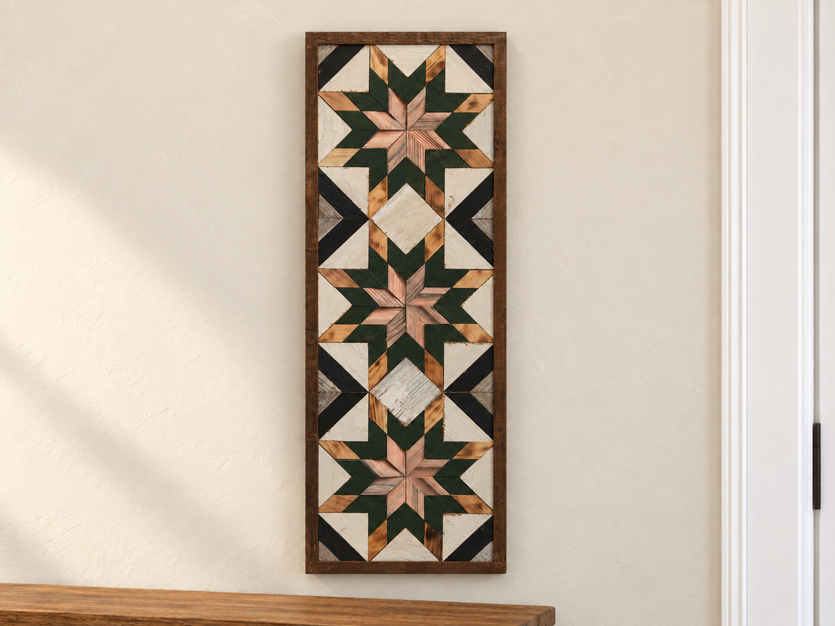Amish-Made Barn Quilt Banner | 10.5 × 30 in