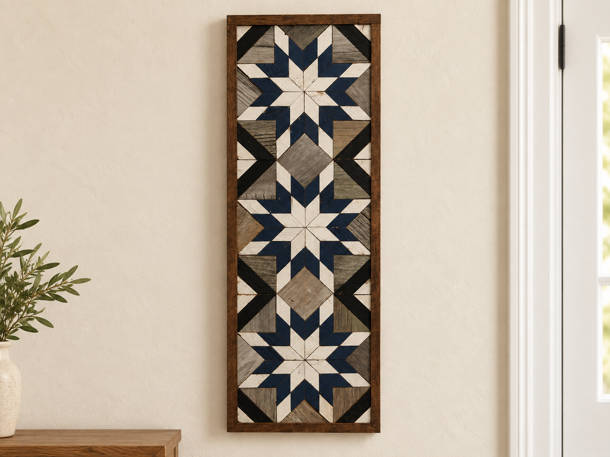 Amish-Made Barn Quilt Banner | 10.5 × 30 in