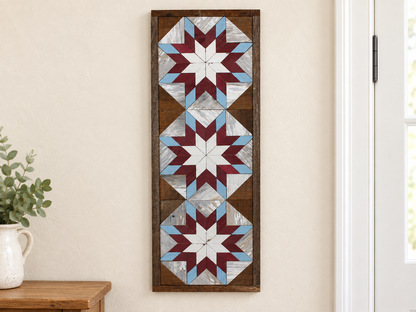 Amish-Made Barn Quilt Banner | 10.5 × 30 in
