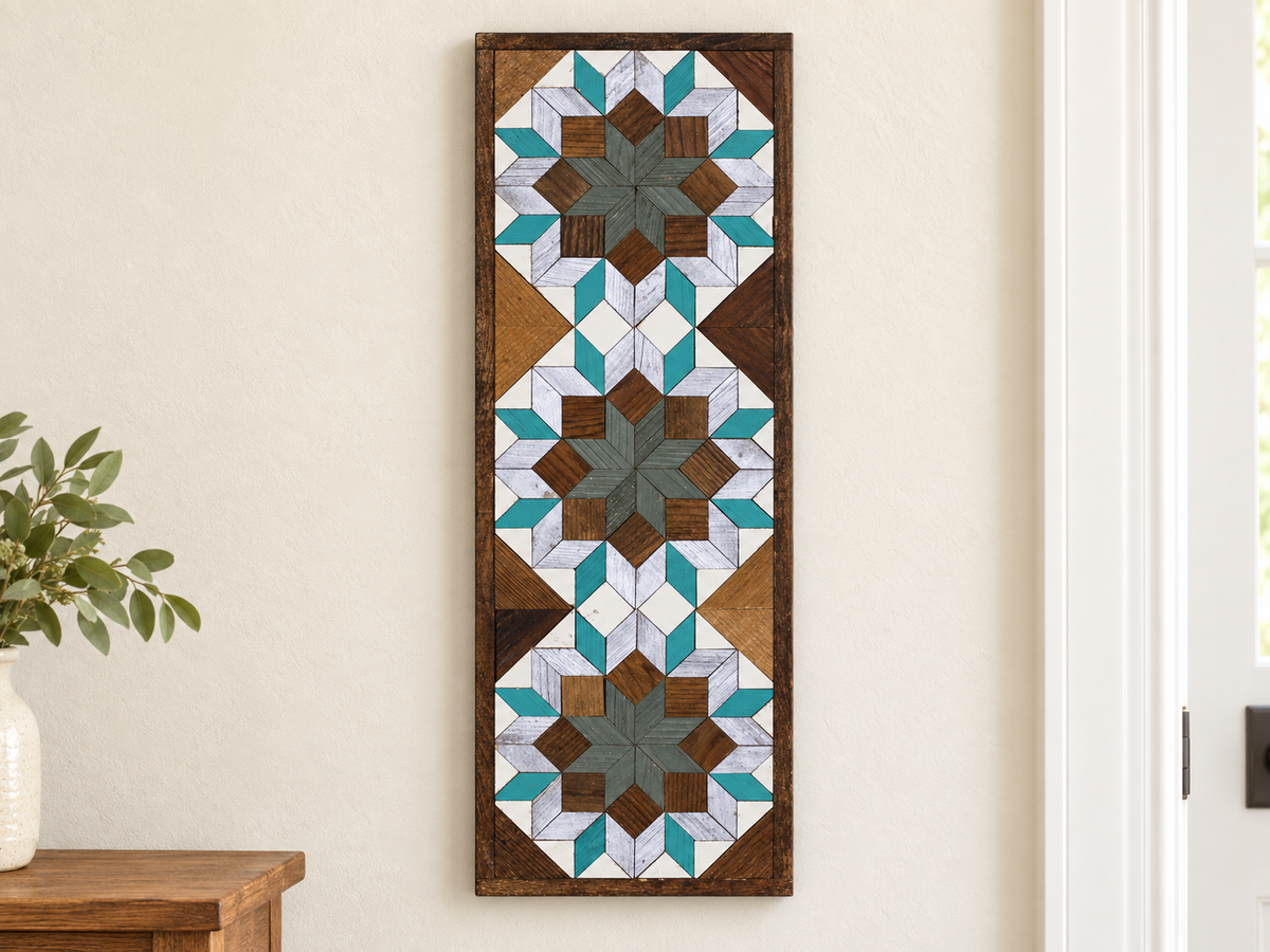 Amish-Made Barn Quilt Banner | 10.5 × 30 in