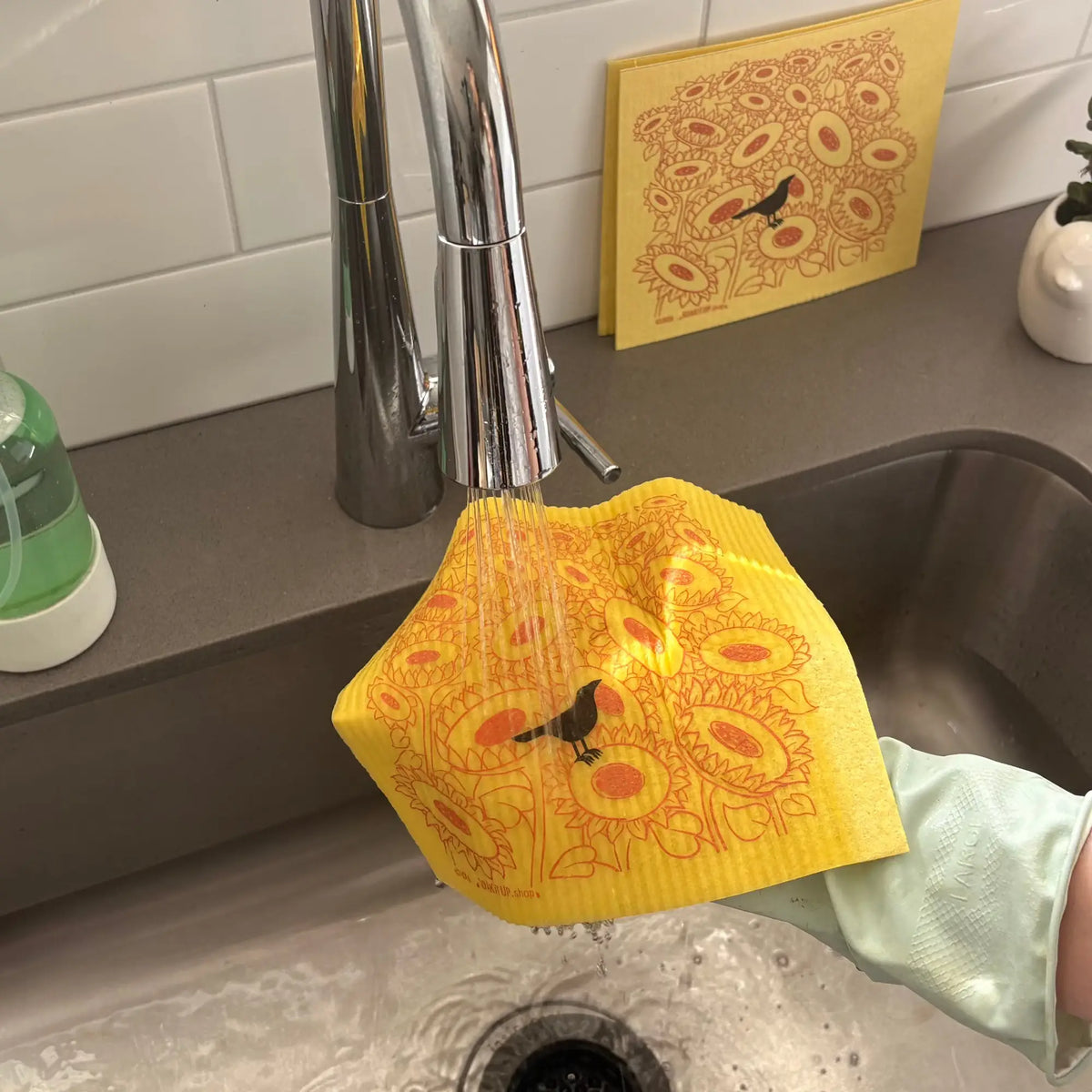 Betty White Quote Butterflies Swedish Dishcloth – Eco Gift for Women | Soak iT Up