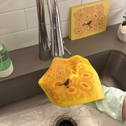 Betty White Quote Butterflies Swedish Dishcloth – Eco Gift for Women | Soak iT Up