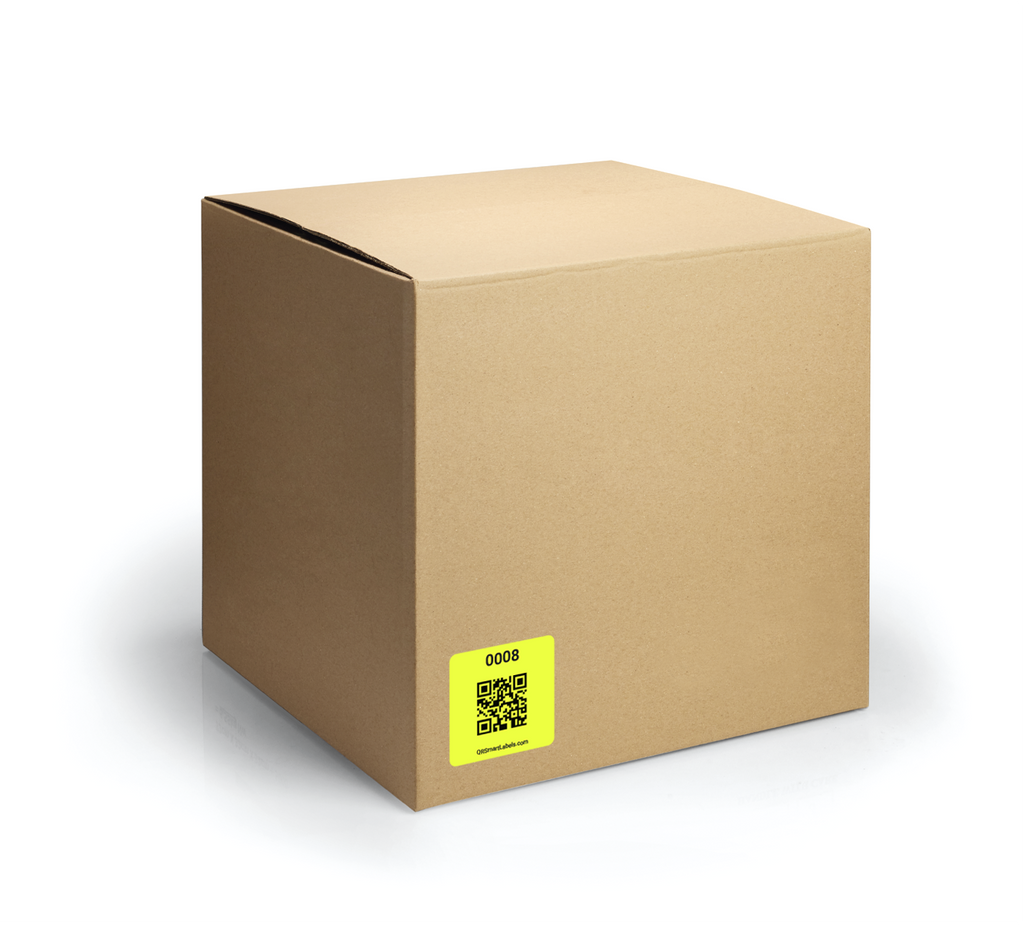 Smart Labels QR Code Stickers Pack of 48 (Neon) Made in USA - QR Code Labels for Storage & Inventory Tracking, Storage Unit Organization, App Stickers for Inventory Organization & Moving Supplies