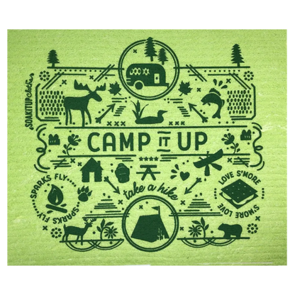 Camp it Up! Camping Gift & Eco Swedish Dishcloth- Soak iT Up