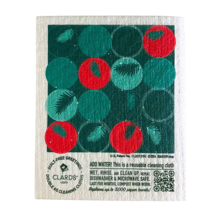 Cardinal Branches | Eco Greeting Card Turns Into Cleaning Cloths | Soak iT Up Clards