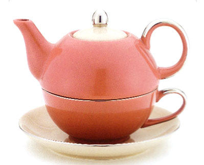 Pink/Light Brown Tea for One