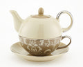 Beige Tea for One w/ Saucer