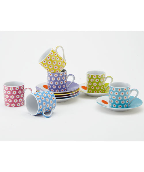 Assorted Daisy Espresso Set
