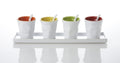 Coffee Mugs with tray 4.0 oz (set of 4)