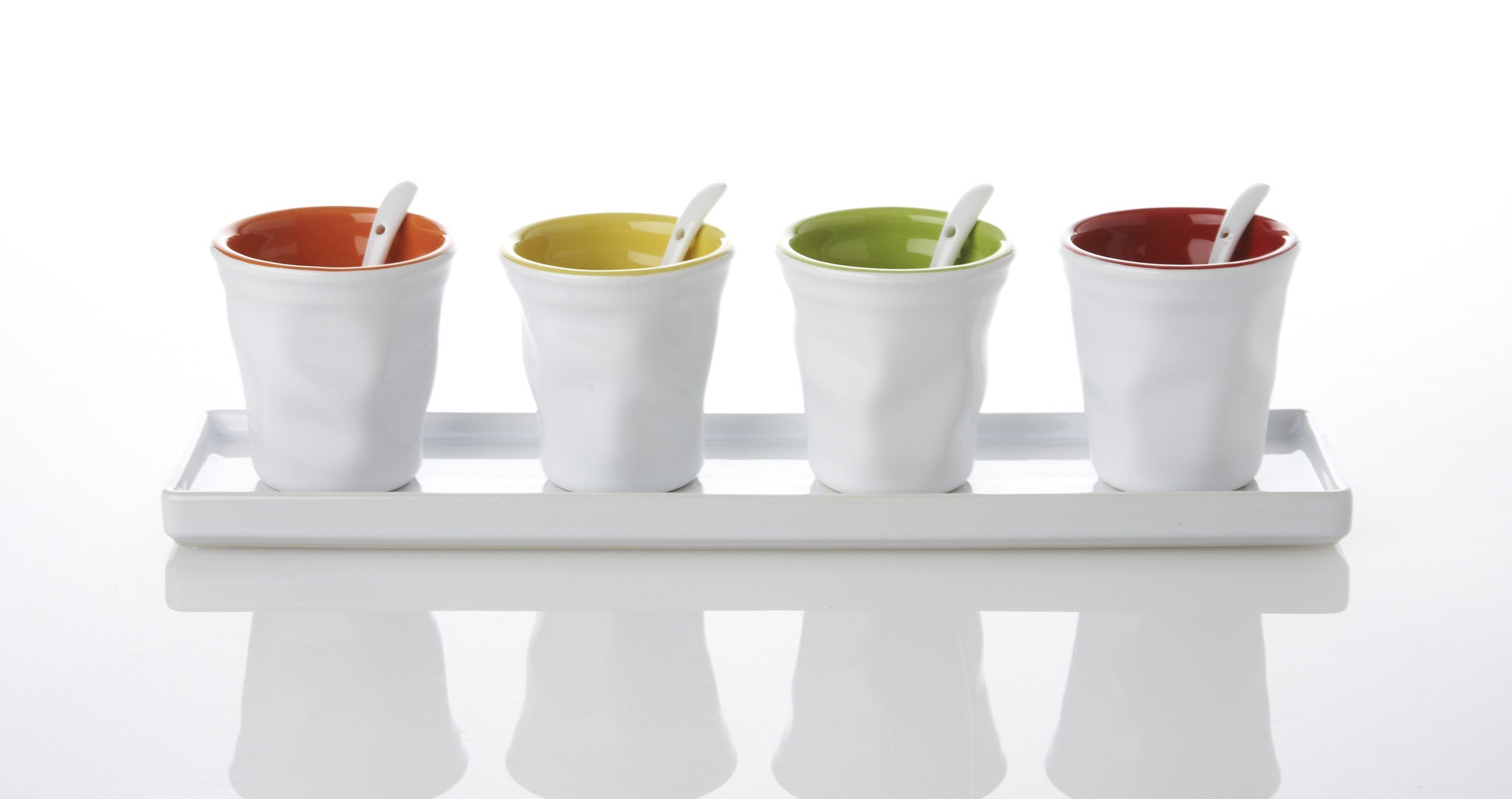 Coffee Mugs with tray 4.0 oz (set of 4)