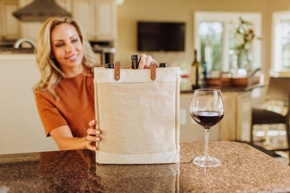 Pinot Jute 3 Bottle Insulated Wine Bag