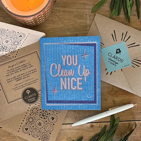 Eco-Greeting Turn Cleaning Cloths—You Clean Up Nice | Soak iT Up Clards®